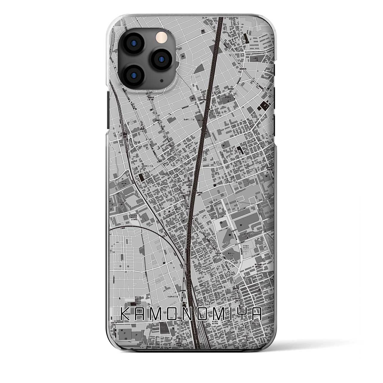 【加茂宮（埼玉県）】地図柄iPhoneケース（クリアタイプ）