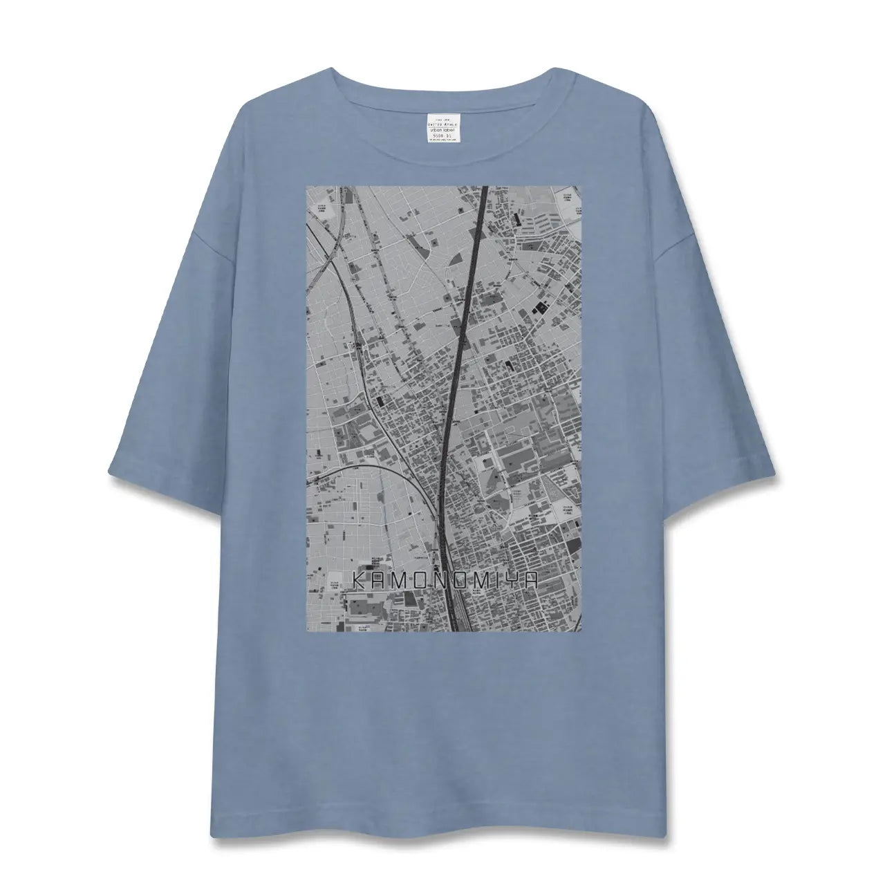 【加茂宮（埼玉県）】地図柄ビッグシルエットTシャツ