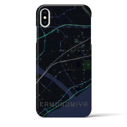 【鴨宮（神奈川県）】地図柄iPhoneケース（バックカバータイプ）