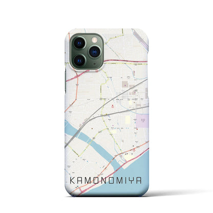 【鴨宮（神奈川県）】地図柄iPhoneケース（バックカバータイプ）