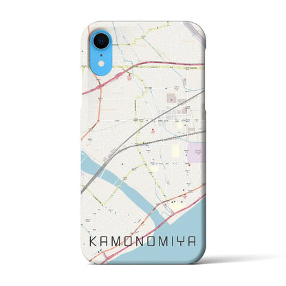 【鴨宮（神奈川県）】地図柄iPhoneケース（バックカバータイプ）