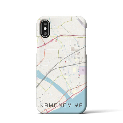 【鴨宮（神奈川県）】地図柄iPhoneケース（バックカバータイプ）