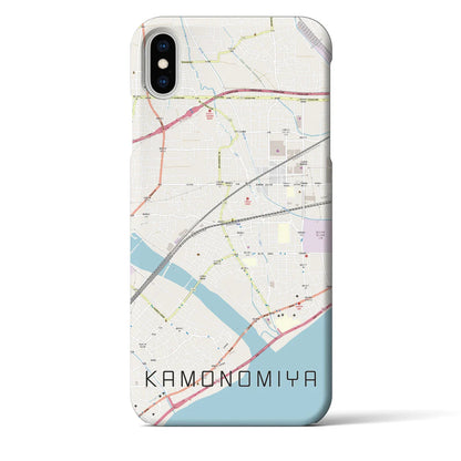 【鴨宮（神奈川県）】地図柄iPhoneケース（バックカバータイプ）