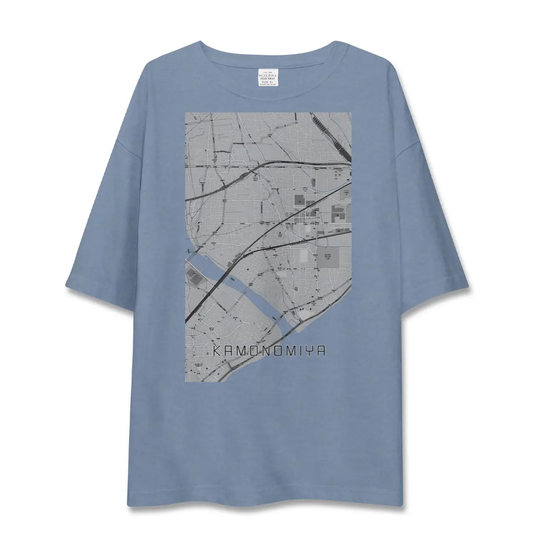 【鴨宮（神奈川県）】地図柄ビッグシルエットTシャツ