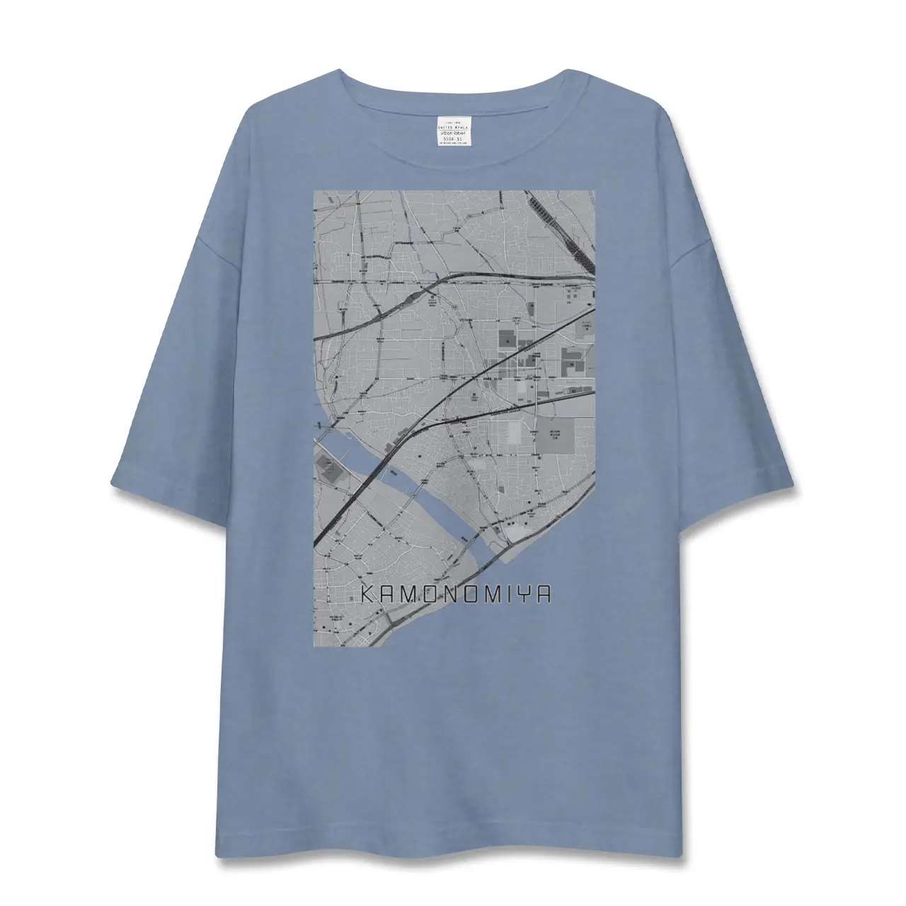 【鴨宮（神奈川県）】地図柄ビッグシルエットTシャツ