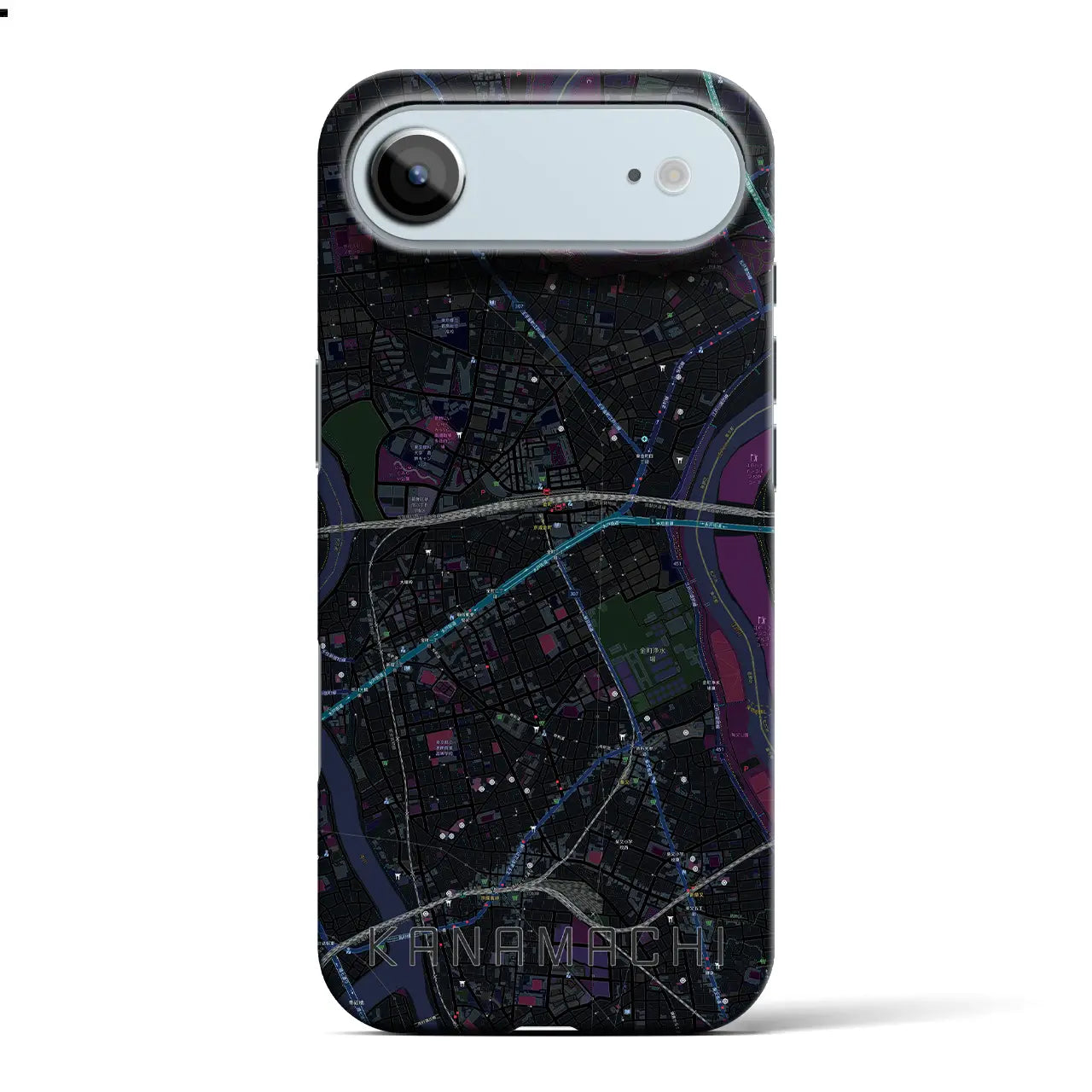 【金町（東京都）】地図柄iPhoneケース（バックカバータイプ）