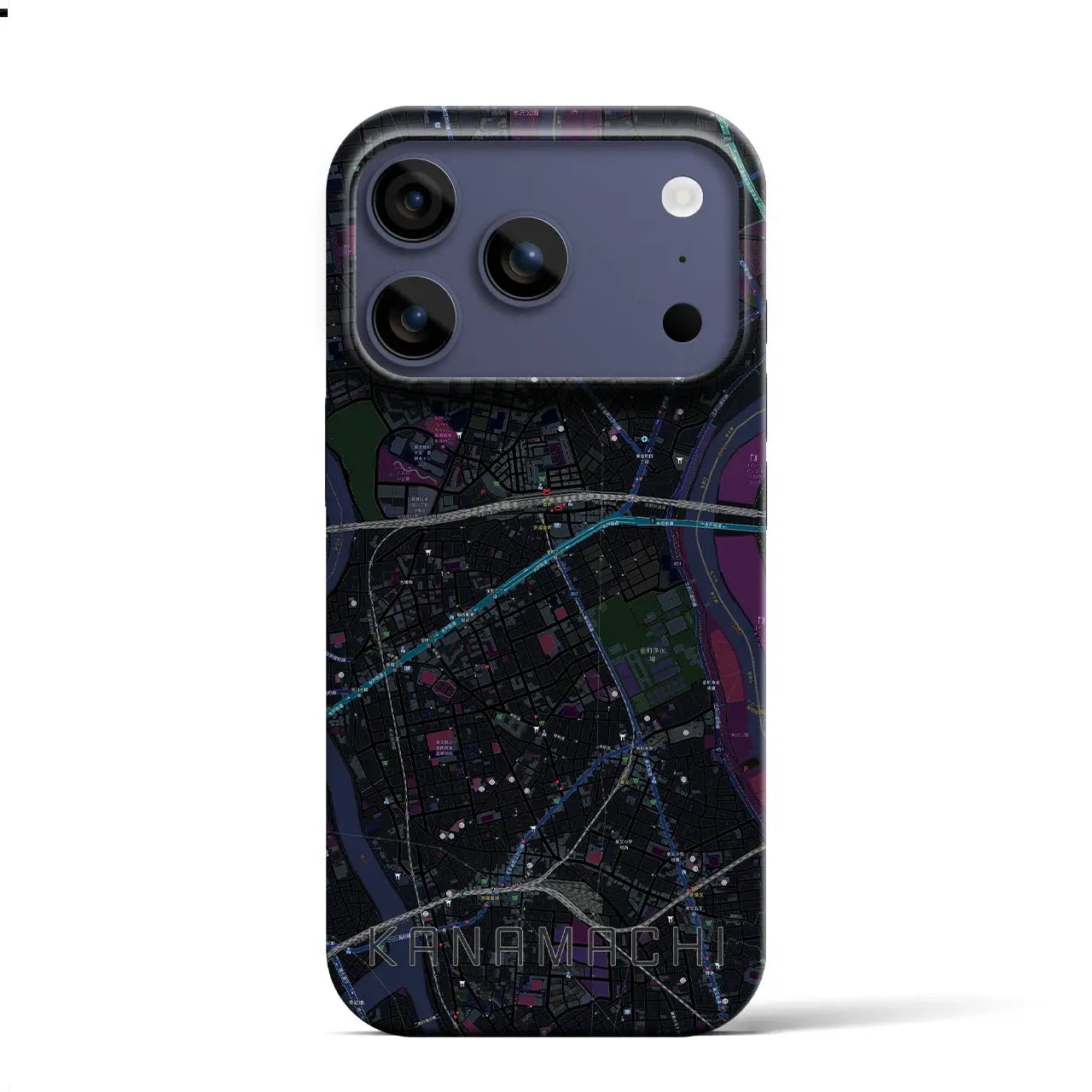 【金町（東京都）】地図柄iPhoneケース（バックカバータイプ）