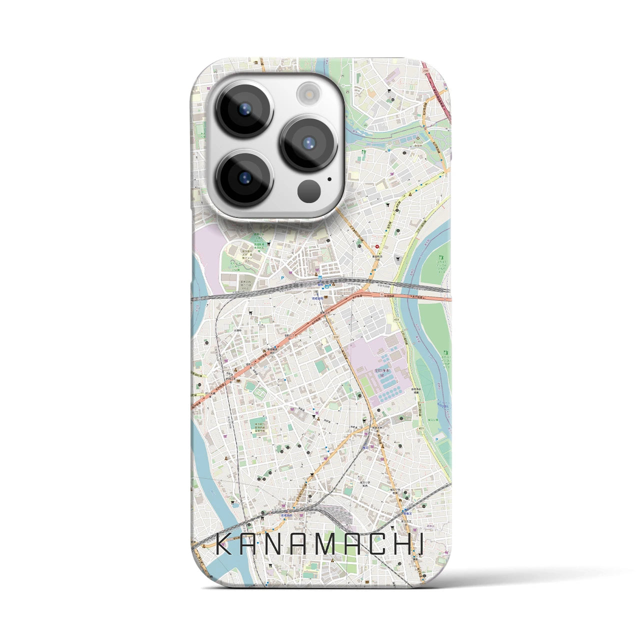 【金町（東京都）】地図柄iPhoneケース（バックカバータイプ）