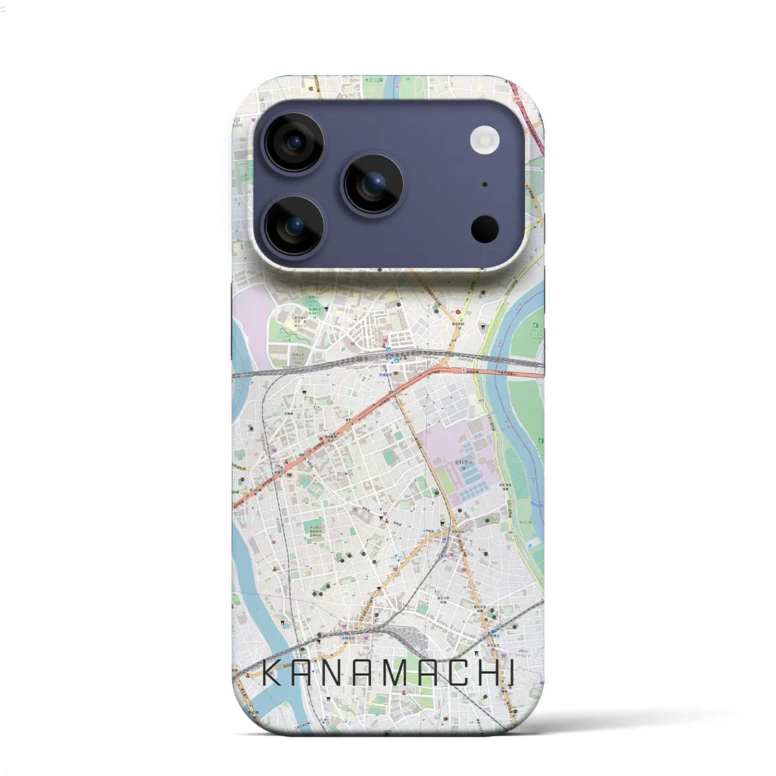 【金町（東京都）】地図柄iPhoneケース（バックカバータイプ）ナチュラル・iPhone 17 Pro Max 用