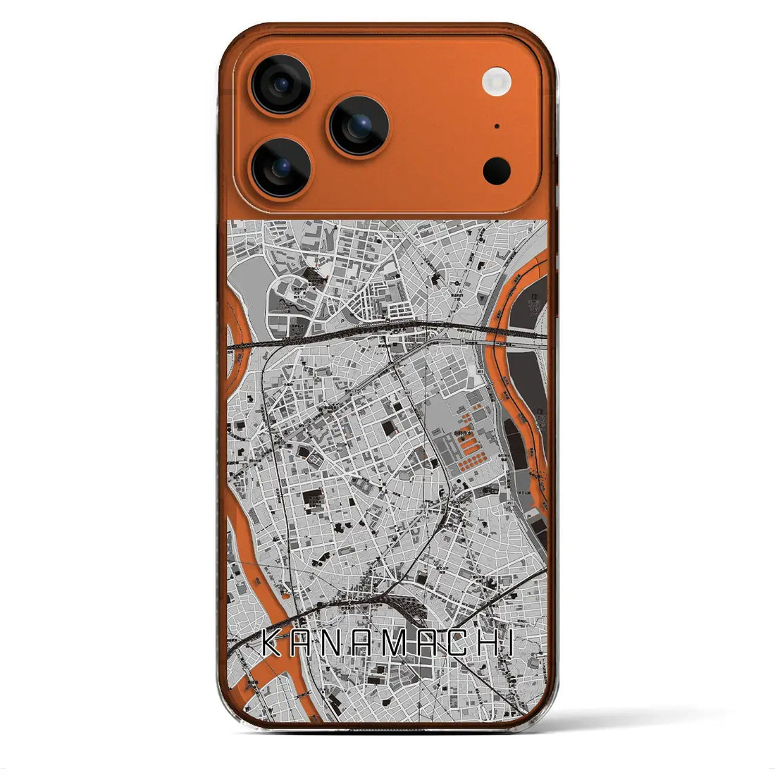 【金町（東京都）】地図柄iPhoneケース（クリアタイプ）