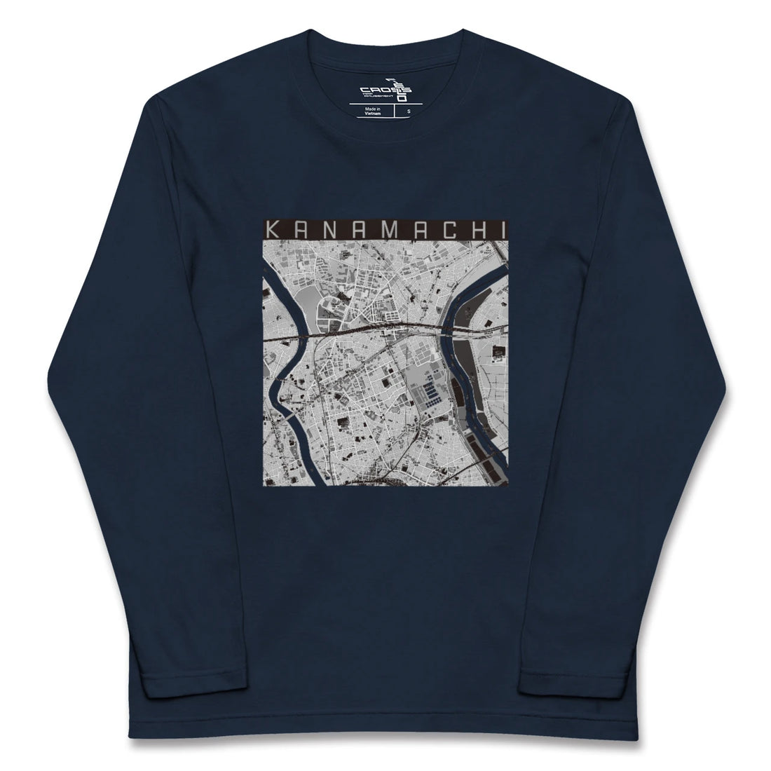 【金町(東京都)】地図柄ロングスリーブTシャツ