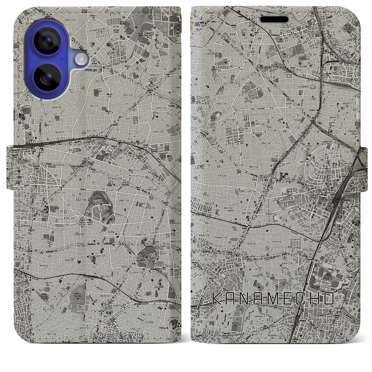 【要町（東京都）】地図柄iPhoneケース（手帳タイプ）