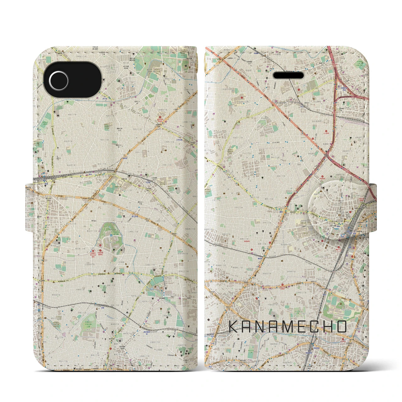 【要町（東京都）】地図柄iPhoneケース（手帳タイプ）