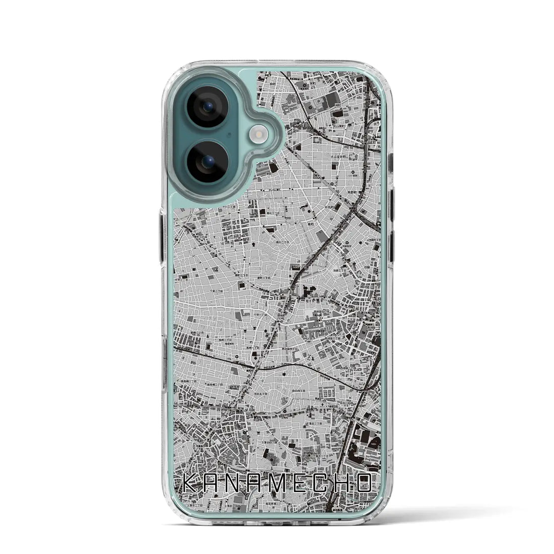 【要町(東京都)】地図柄iPhoneケース(MagSafeタイプ)モノトーン・iPhone 16 Pro 用