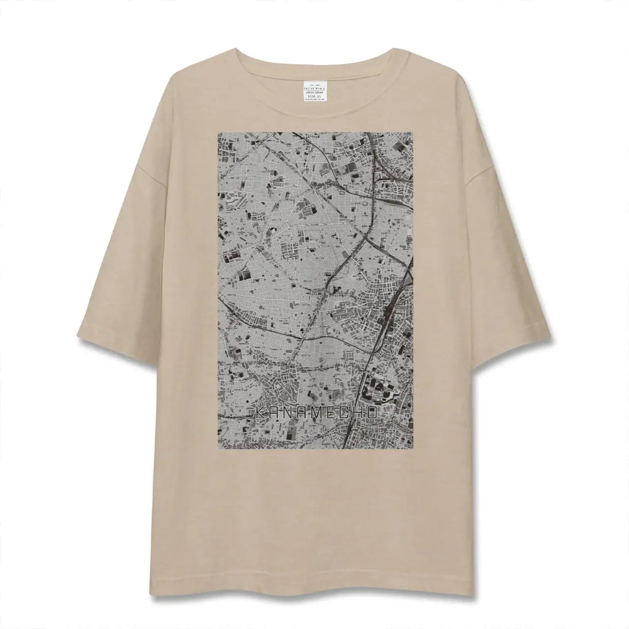 【要町（東京都）】地図柄ビッグシルエットTシャツ