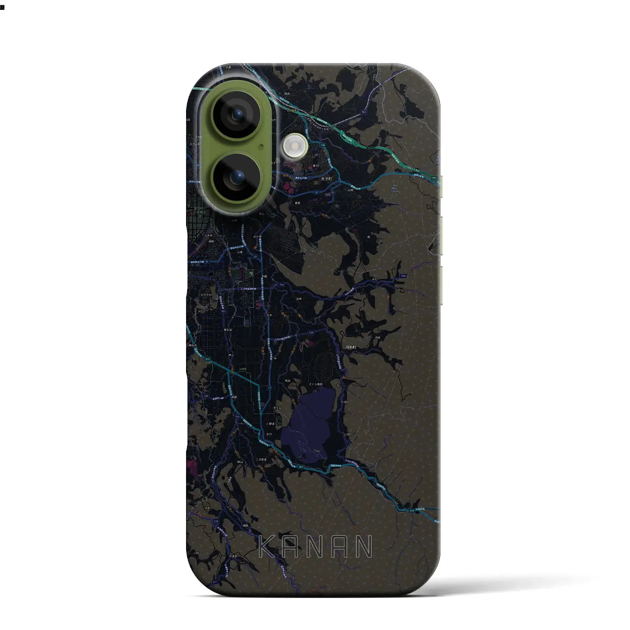 【河南（大阪府）】地図柄iPhoneケース（バックカバータイプ）