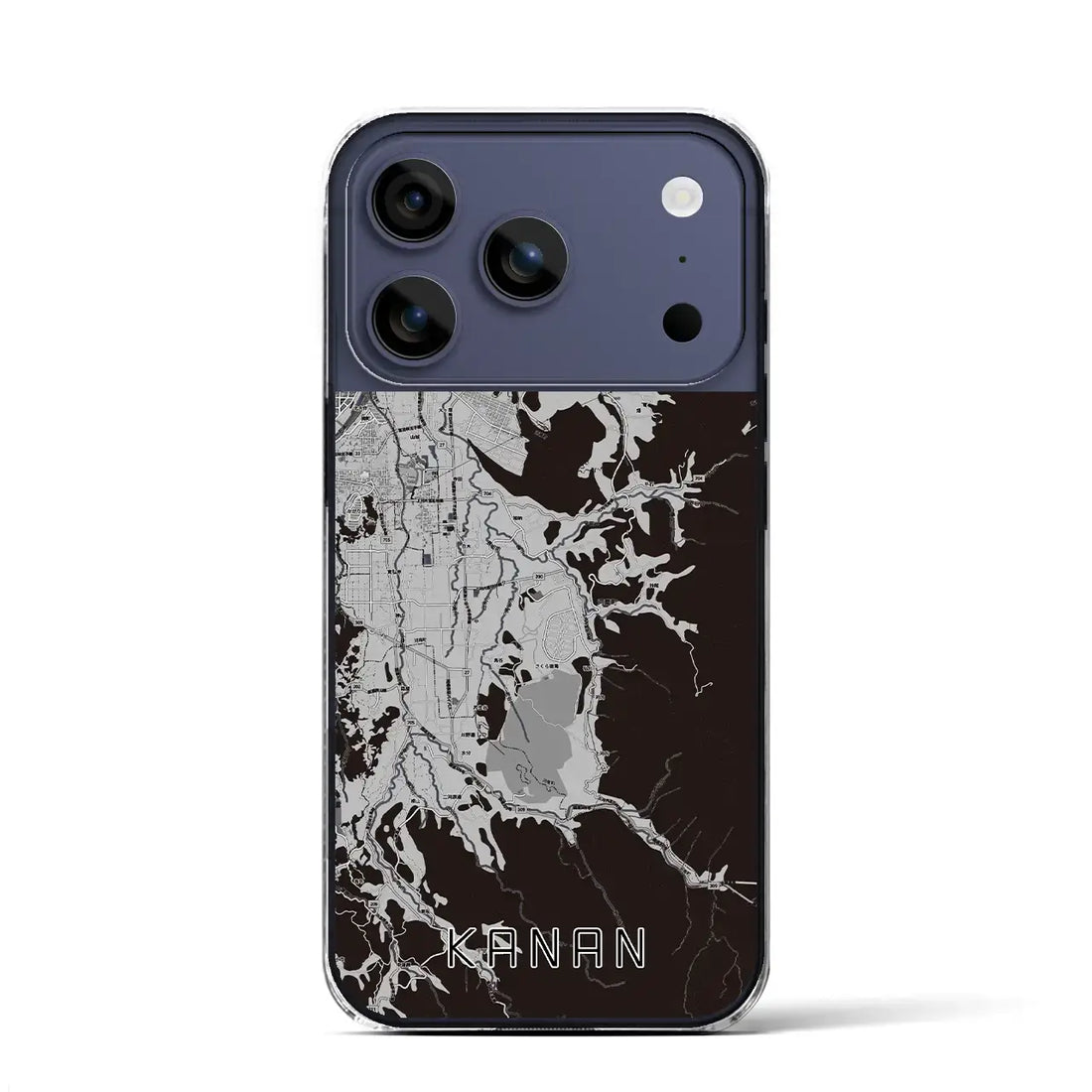 【河南（大阪府）】地図柄iPhoneケース（クリアタイプ）
