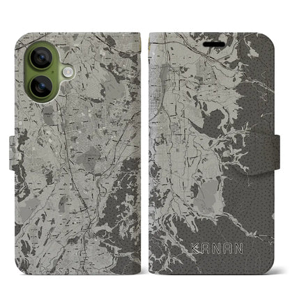 【河南（大阪府）】地図柄iPhoneケース（手帳タイプ）