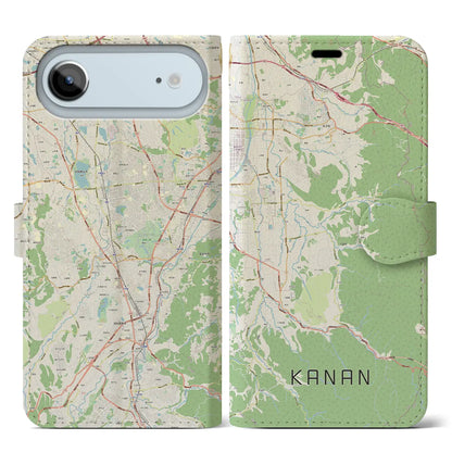 【河南（大阪府）】地図柄iPhoneケース（手帳タイプ）