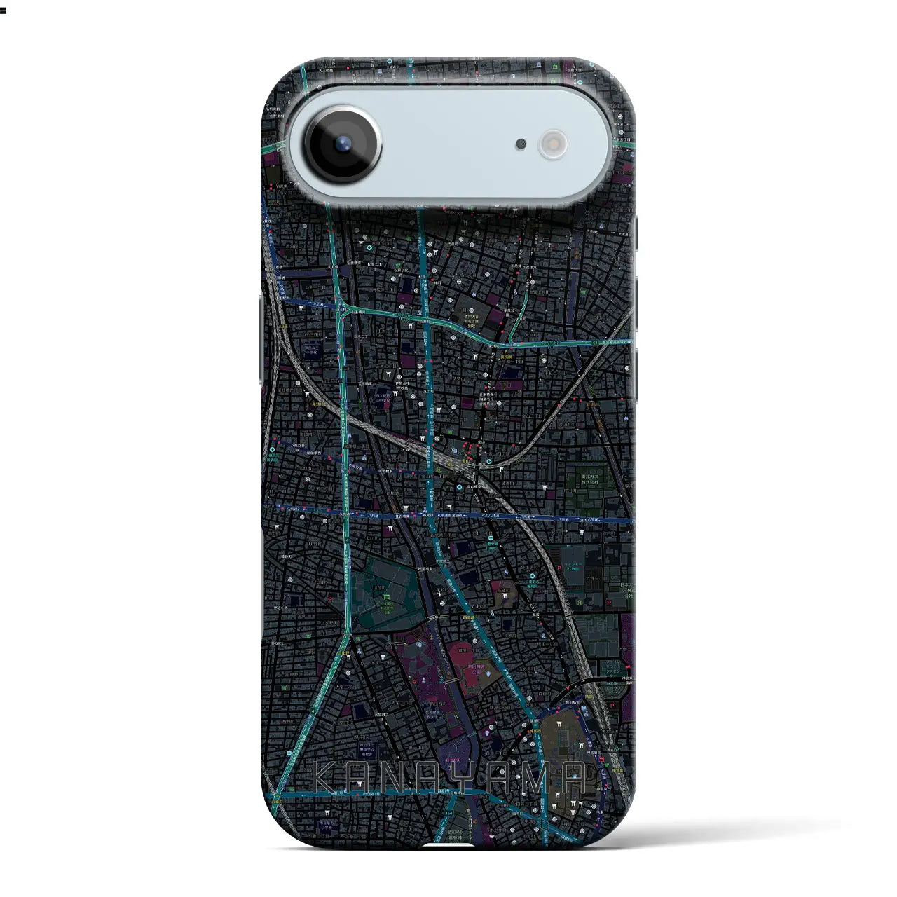 【金山（愛知県）】地図柄iPhoneケース（バックカバータイプ）