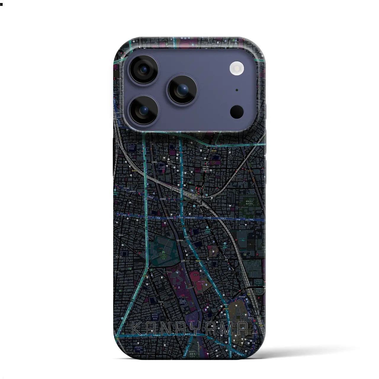 【金山（愛知県）】地図柄iPhoneケース（バックカバータイプ）