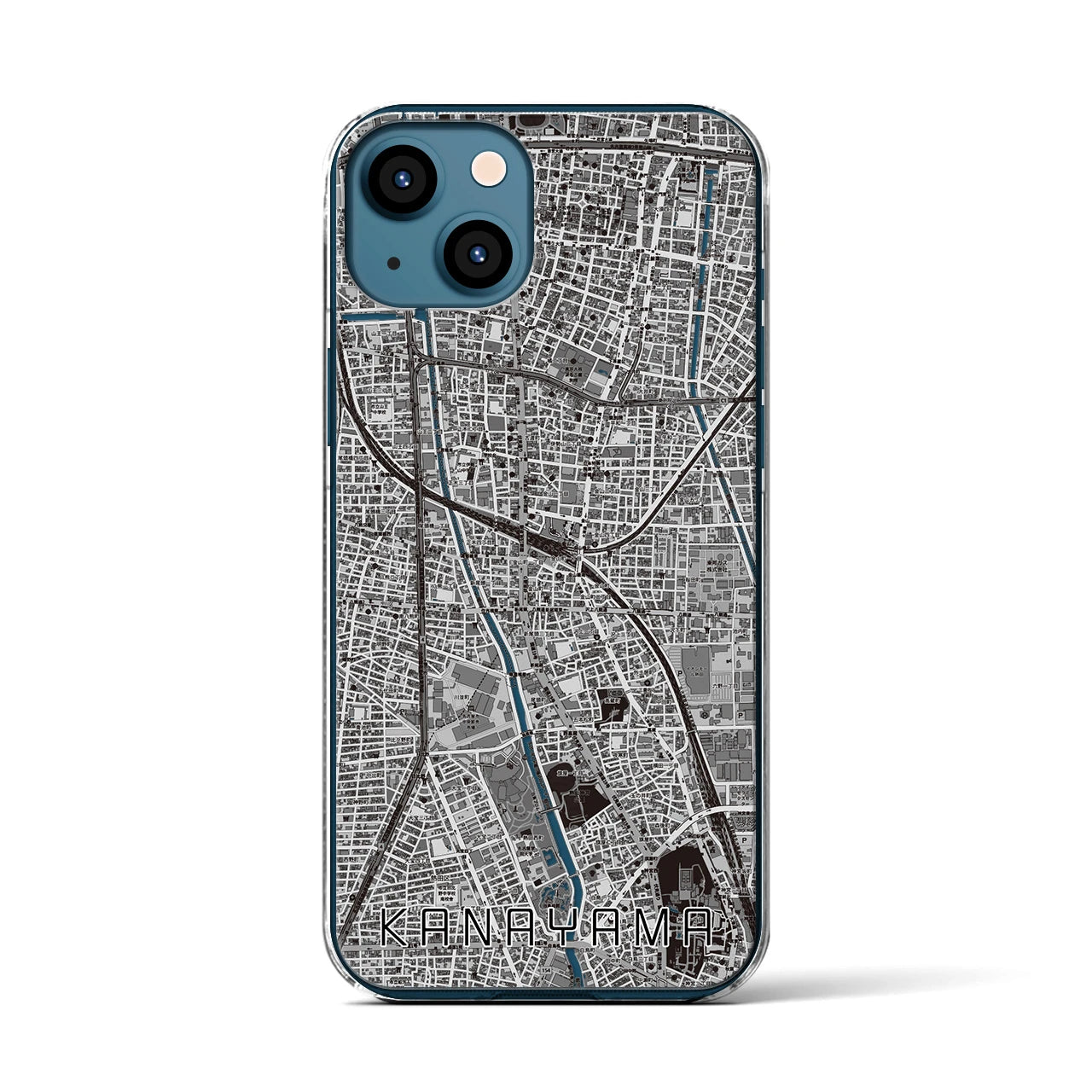 【金山（愛知県）】地図柄iPhoneケース（クリアタイプ）