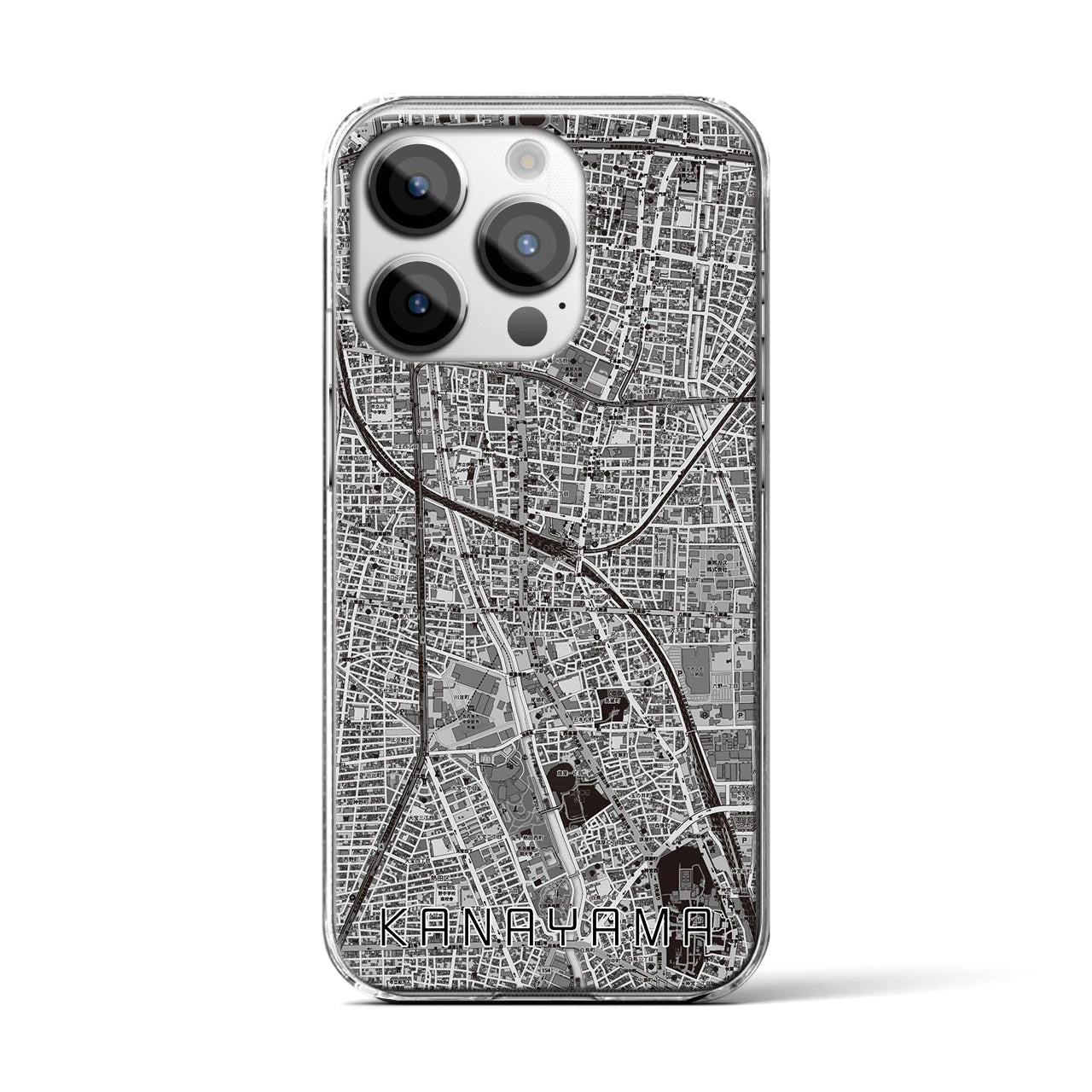 【金山（愛知県）】地図柄iPhoneケース（クリアタイプ）