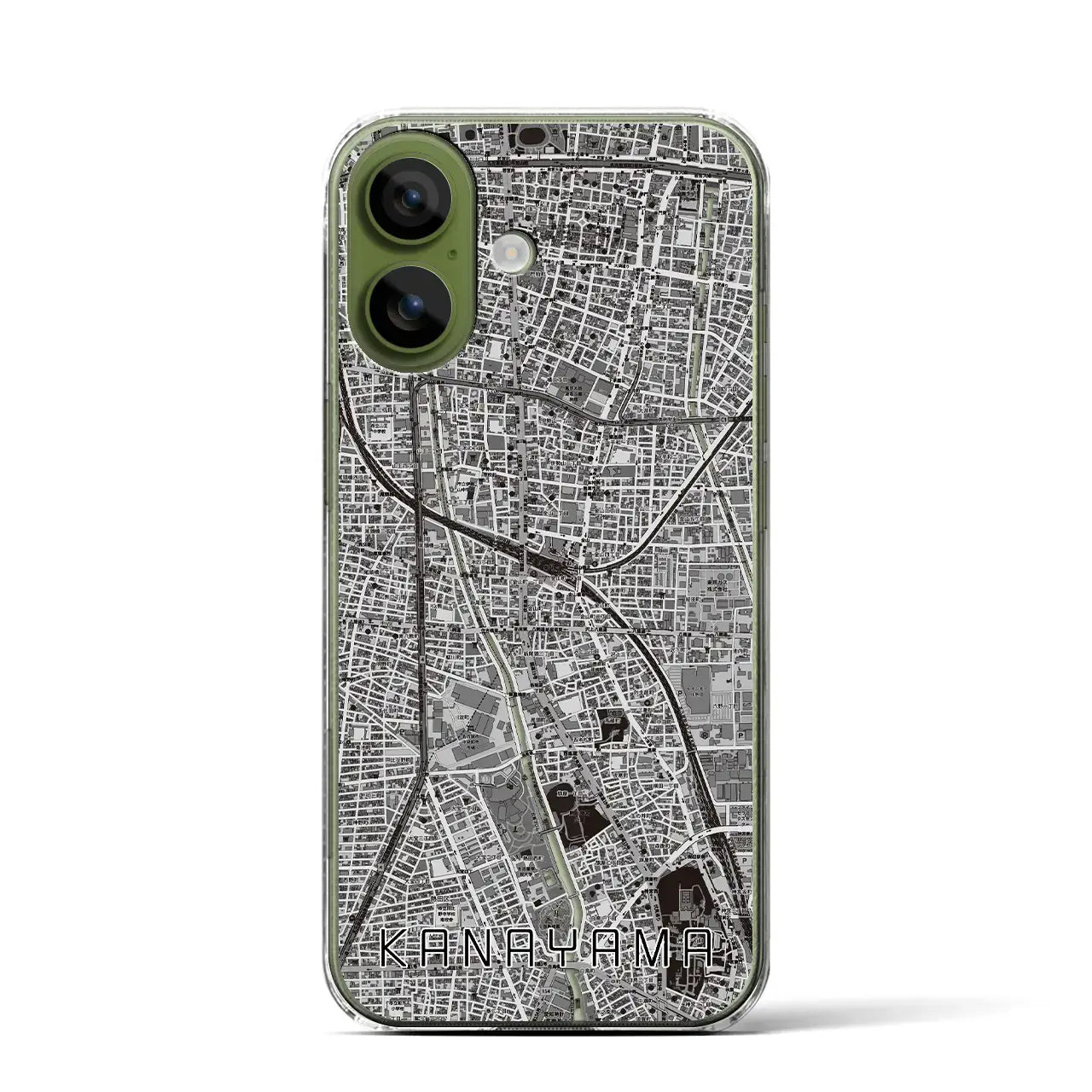 【金山（愛知県）】地図柄iPhoneケース（クリアタイプ）