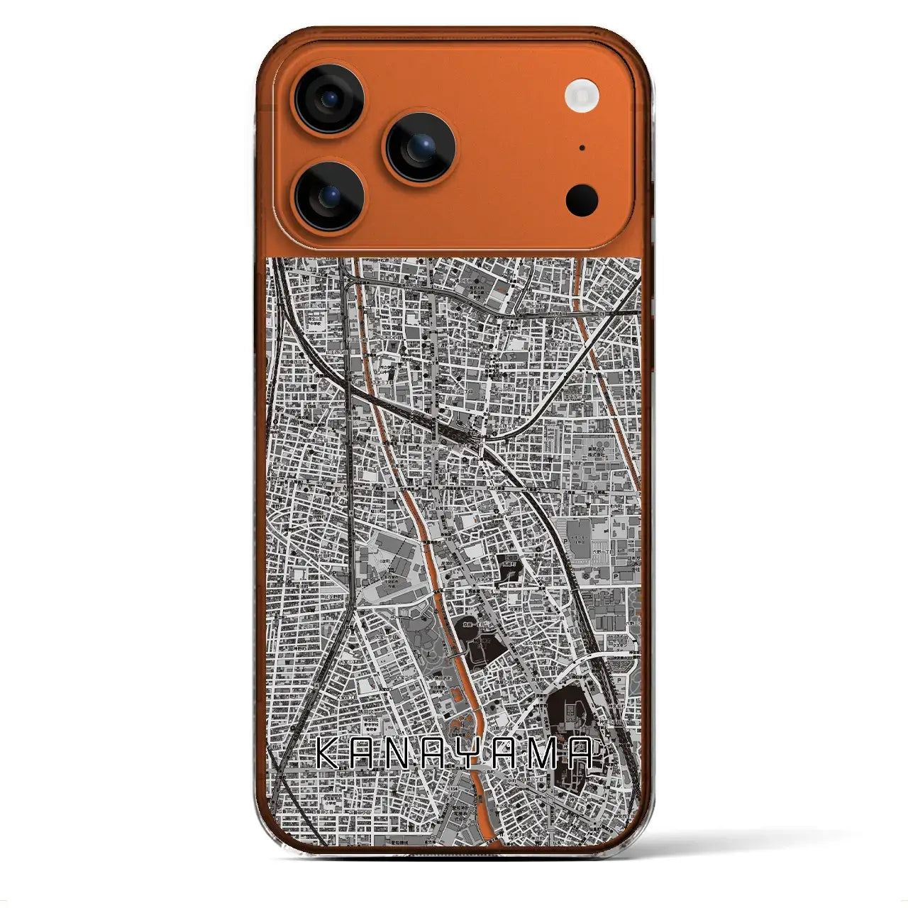 【金山（愛知県）】地図柄iPhoneケース（クリアタイプ）