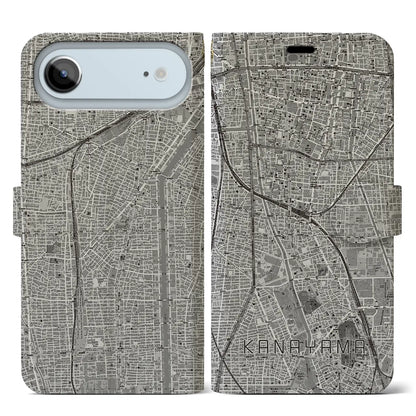 【金山（愛知県）】地図柄iPhoneケース（手帳タイプ）