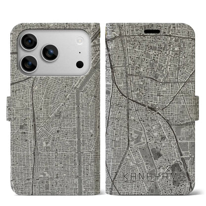 【金山（愛知県）】地図柄iPhoneケース（手帳タイプ）