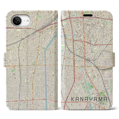 【金山（愛知県）】地図柄iPhoneケース（手帳タイプ）