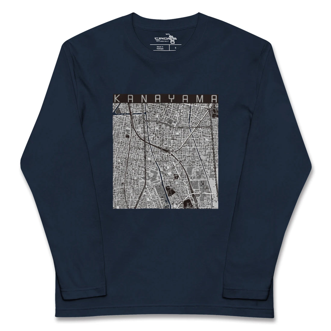 【金山（愛知県）】地図柄ロングスリーブTシャツ