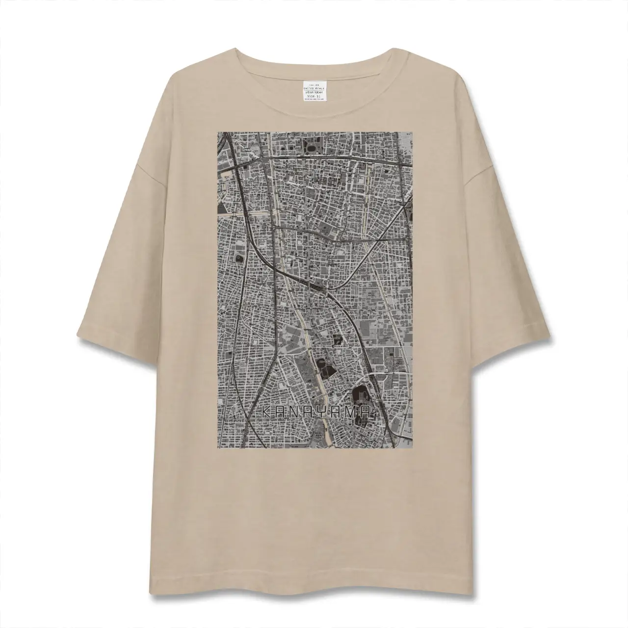 【金山（愛知県）】地図柄ビッグシルエットTシャツ
