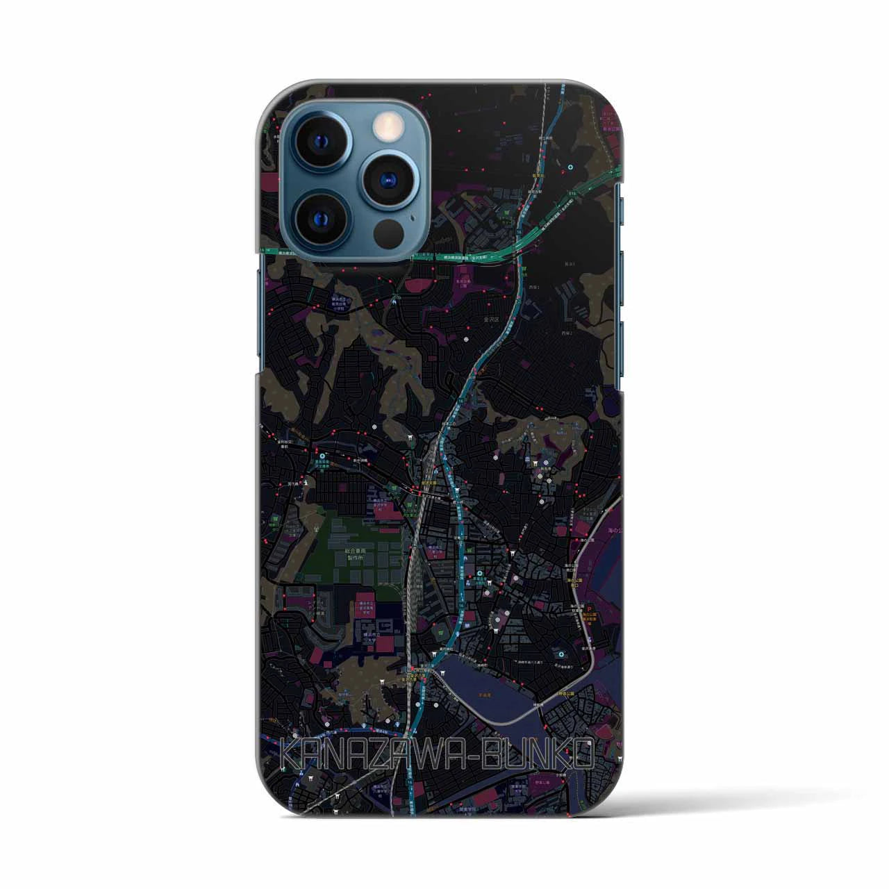 【金沢文庫（神奈川県）】地図柄iPhoneケース（バックカバータイプ）