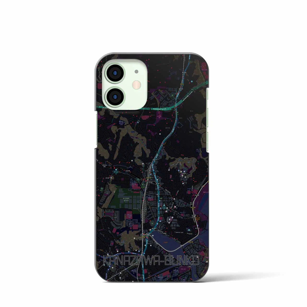 【金沢文庫（神奈川県）】地図柄iPhoneケース（バックカバータイプ）