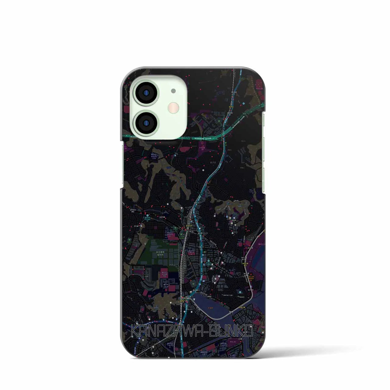 【金沢文庫（神奈川県）】地図柄iPhoneケース（バックカバータイプ）