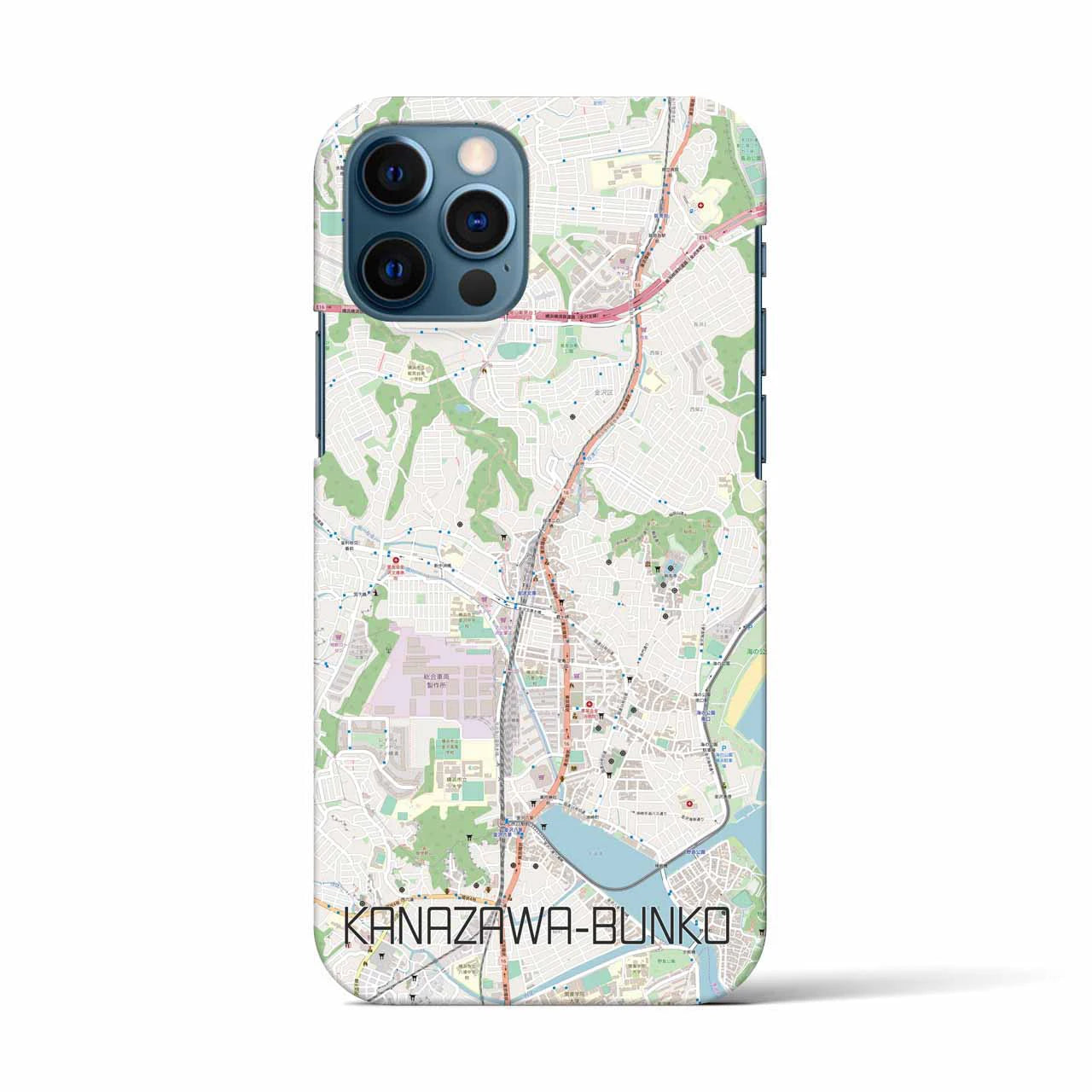 【金沢文庫（神奈川県）】地図柄iPhoneケース（バックカバータイプ）