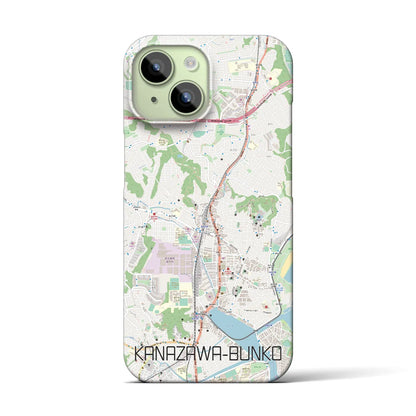 【金沢文庫（神奈川県）】地図柄iPhoneケース（バックカバータイプ）