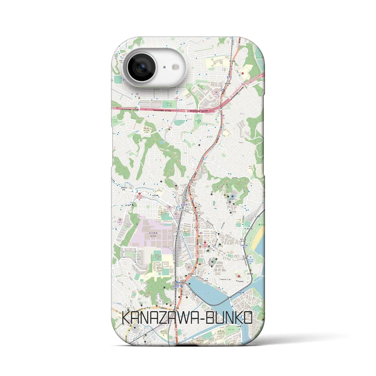 【金沢文庫（神奈川県）】地図柄iPhoneケース（バックカバータイプ）