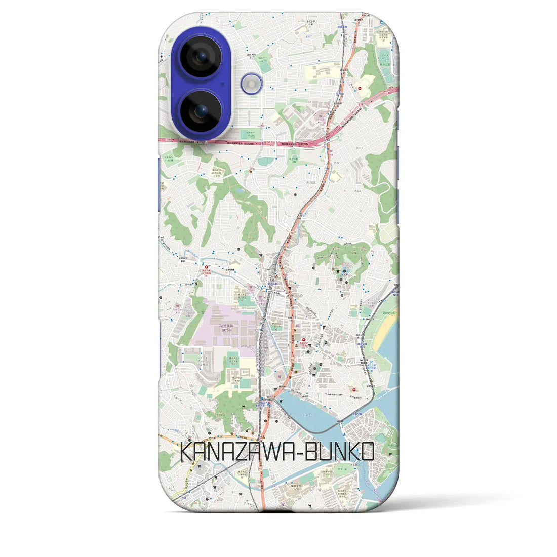 【金沢文庫(神奈川県)】地図柄iPhoneケース(バックカバータイプ)ナチュラル・iPhone 16 Pro Max 用