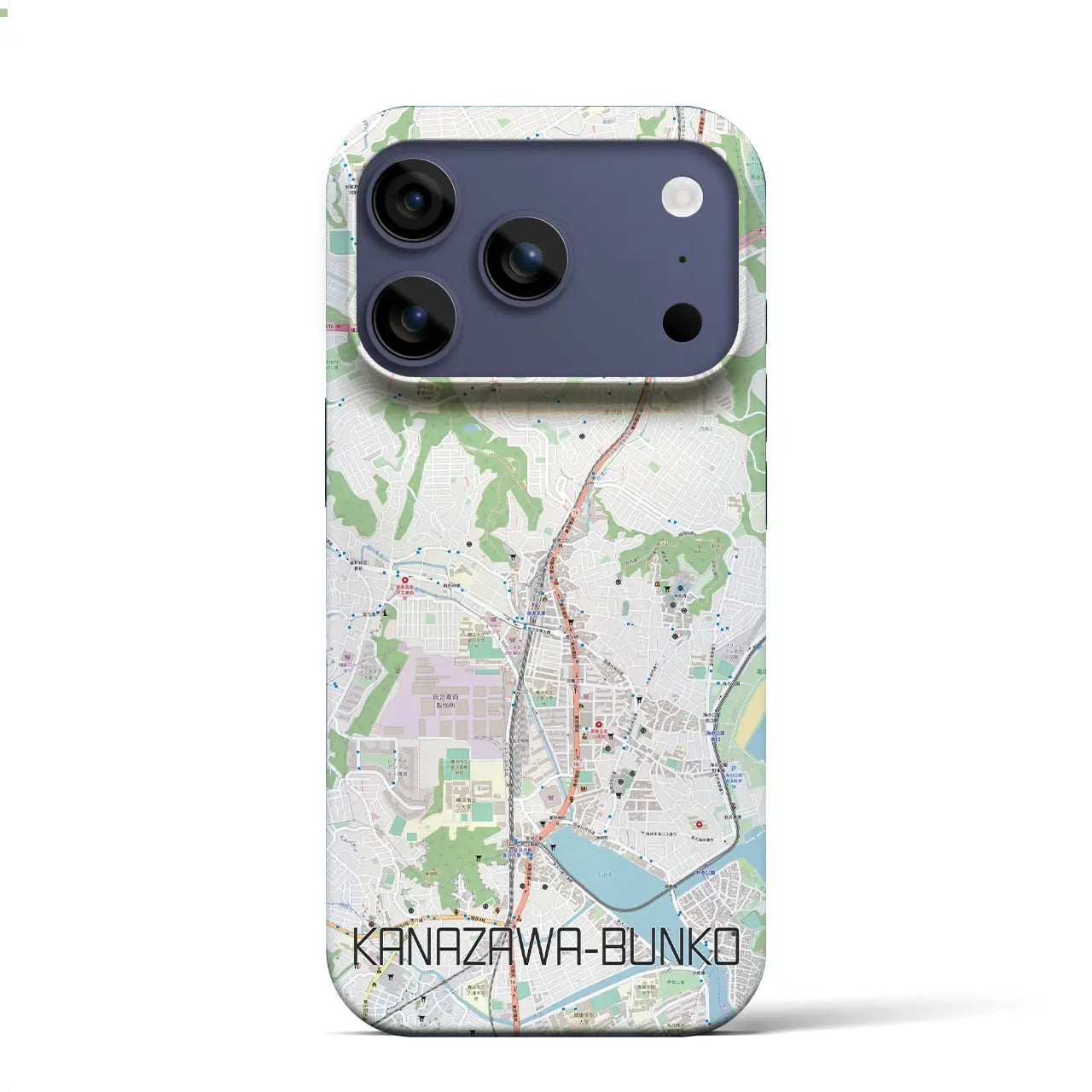 【金沢文庫（神奈川県）】地図柄iPhoneケース（バックカバータイプ）