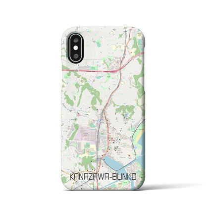 【金沢文庫（神奈川県）】地図柄iPhoneケース（バックカバータイプ）