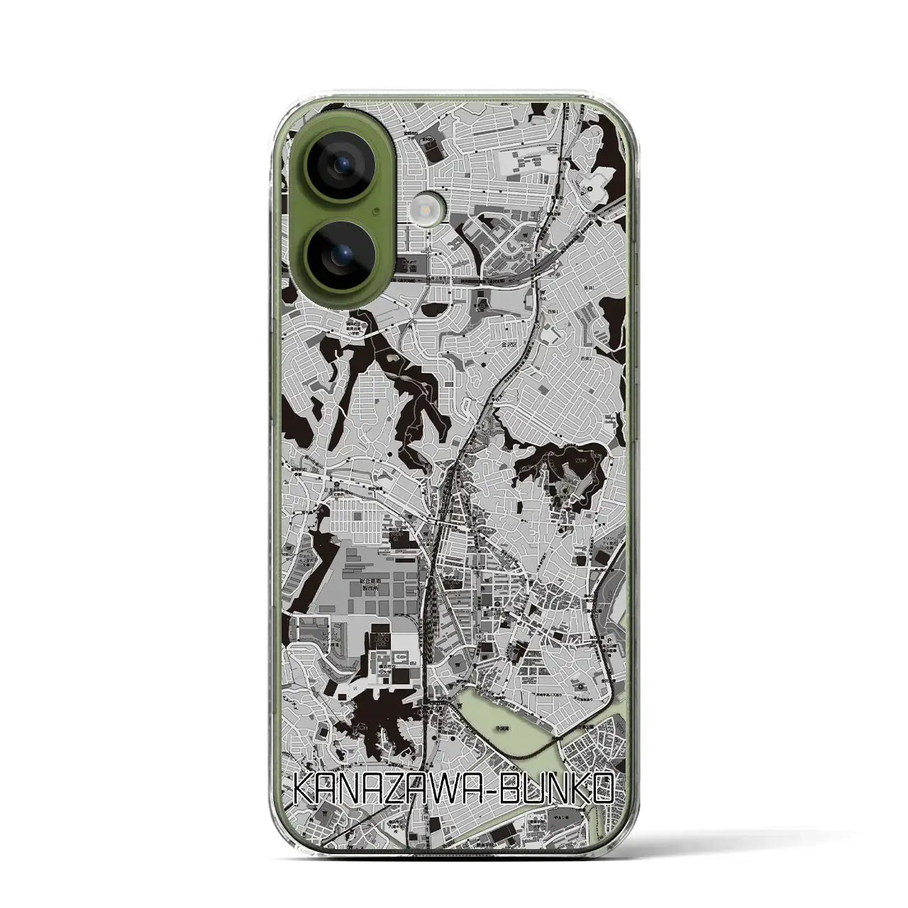 【金沢文庫（神奈川県）】地図柄iPhoneケース（クリアタイプ）