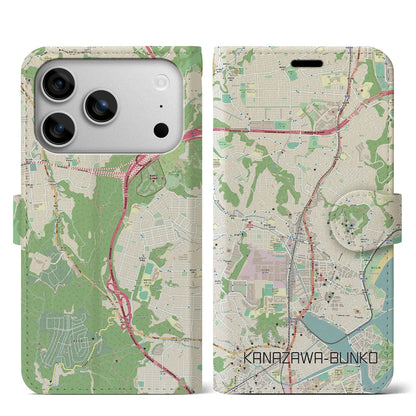 【金沢文庫（神奈川県）】地図柄iPhoneケース（手帳タイプ）