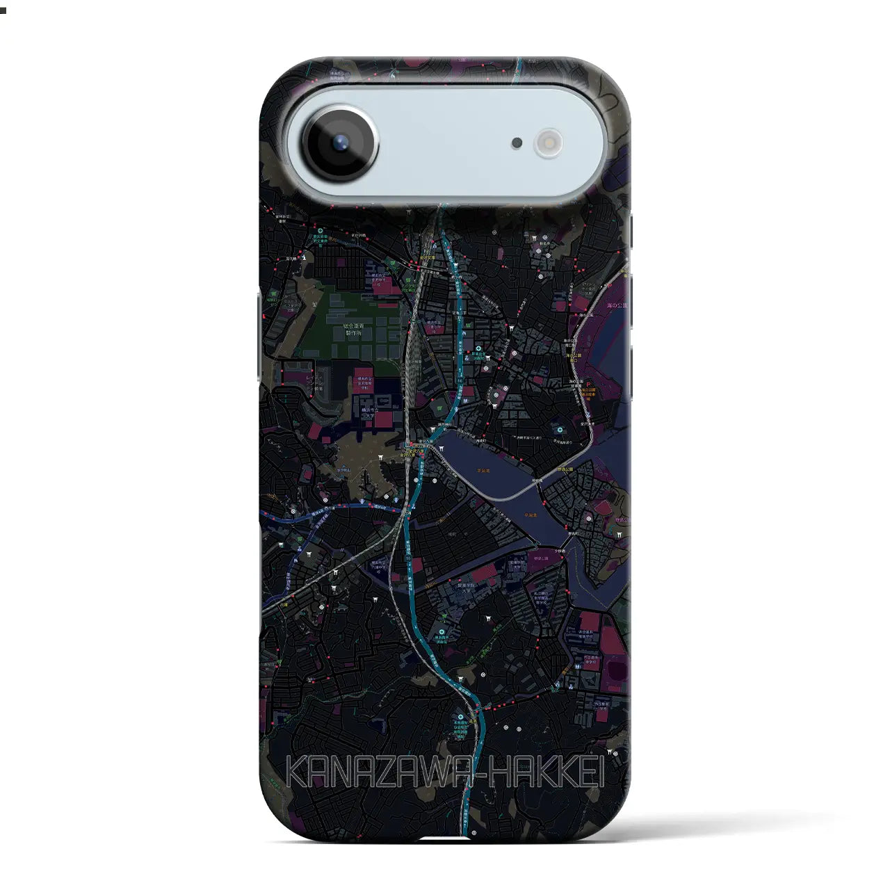 【金沢八景（神奈川県）】地図柄iPhoneケース（バックカバータイプ）