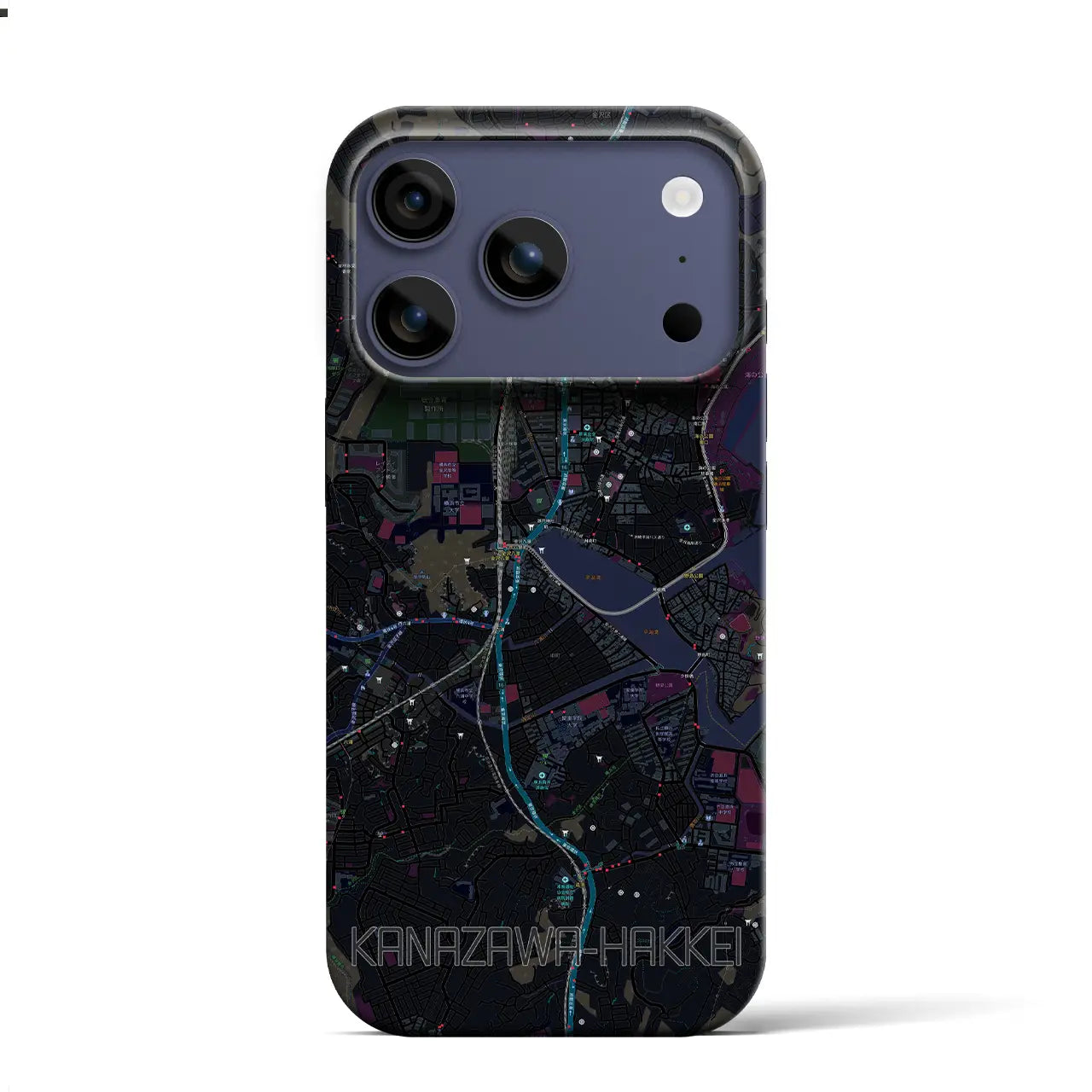 【金沢八景（神奈川県）】地図柄iPhoneケース（バックカバータイプ）
