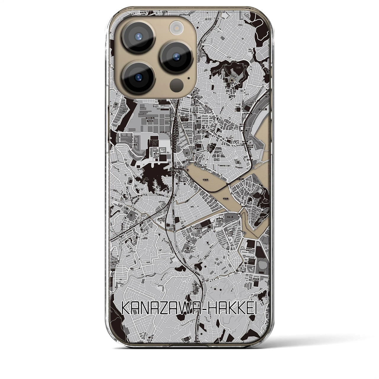 【金沢八景（神奈川県）】地図柄iPhoneケース（クリアタイプ）