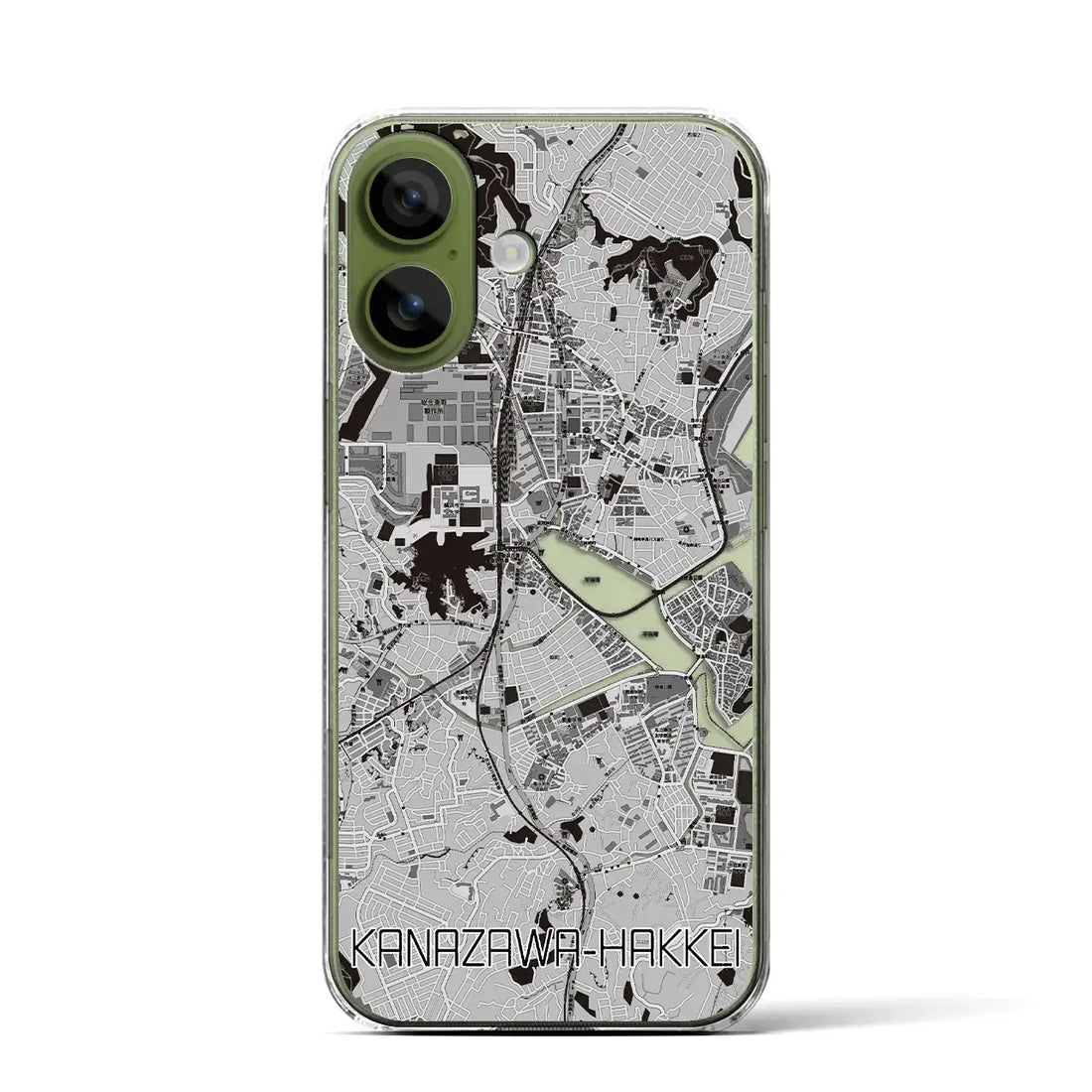 【金沢八景（神奈川県）】地図柄iPhoneケース（クリアタイプ）モノトーン・iPhone 17 Pro Max 用