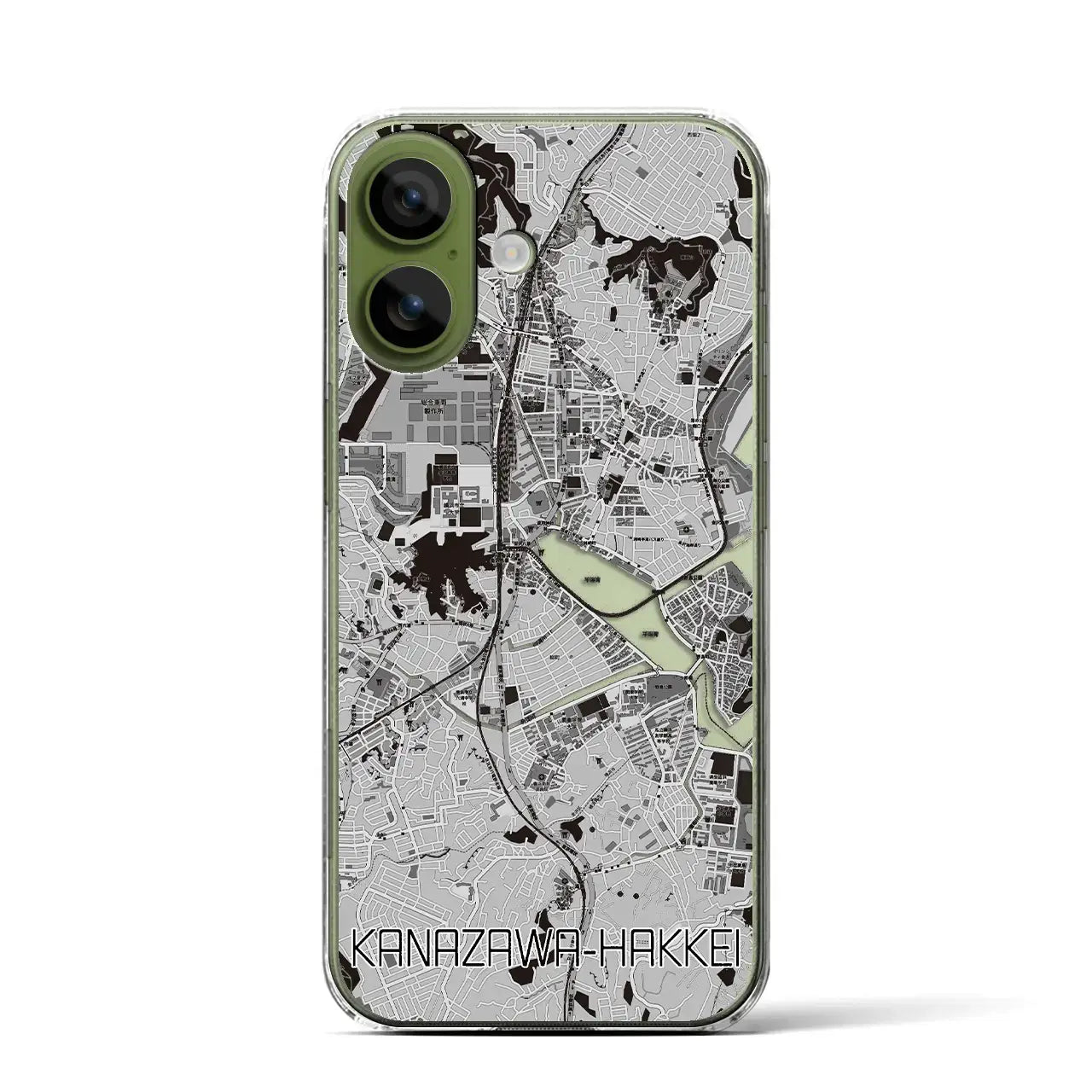 【金沢八景（神奈川県）】地図柄iPhoneケース（クリアタイプ）モノトーン・iPhone 17 Pro Max 用